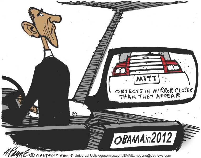 Political/Editorial Cartoon by Henry Payne, The Detroit News on Obama Loses Mojo