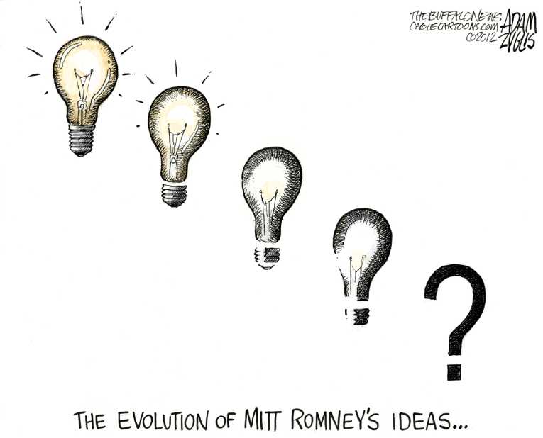 Political/Editorial Cartoon by Adam Zyglis, The Buffalo News on Romney Surging