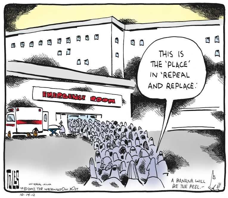 Political/Editorial Cartoon by Tom Toles, Washington Post on Campaigns Hitting High Gear