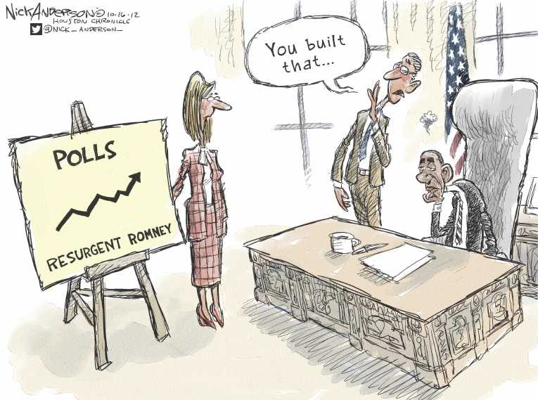 Political/Editorial Cartoon by Nick Anderson, Houston Chronicle on Campaigns Hitting High Gear