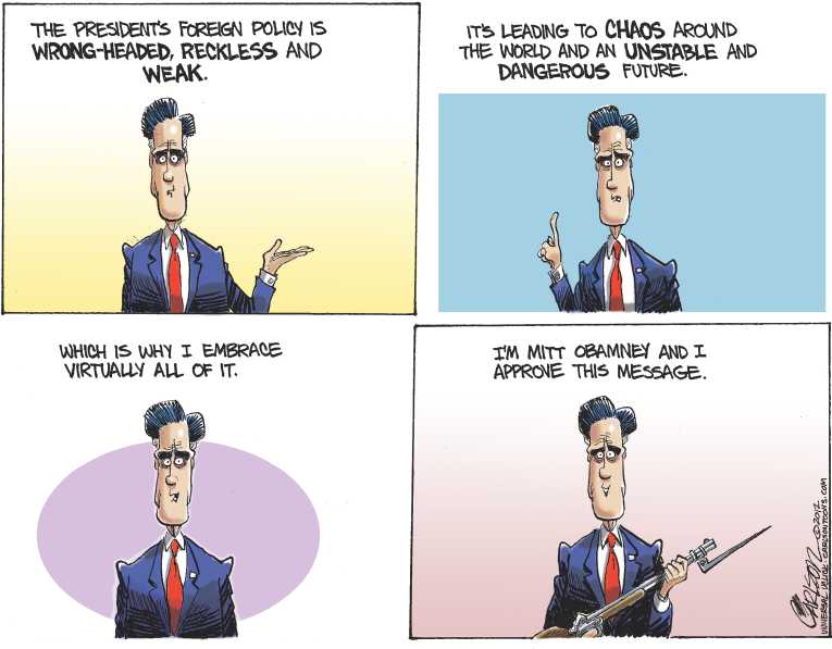 Political/Editorial Cartoon by Stuart Carlson on Obama Wins Third Debate