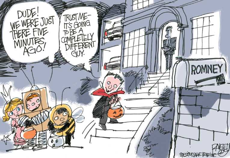 Political/Editorial Cartoon by Pat Bagley, Salt Lake Tribune on Nation Celebrates Halloween