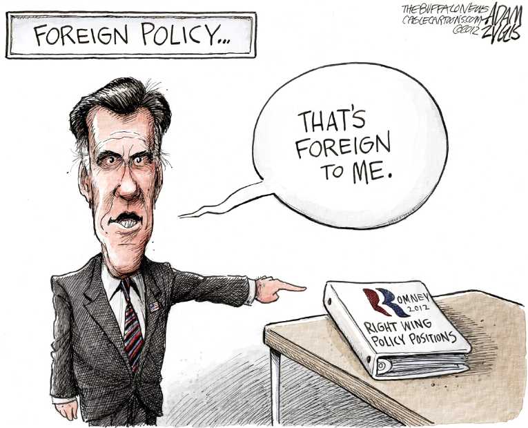 Political/Editorial Cartoon by Adam Zyglis, The Buffalo News on Romney Going for Broke