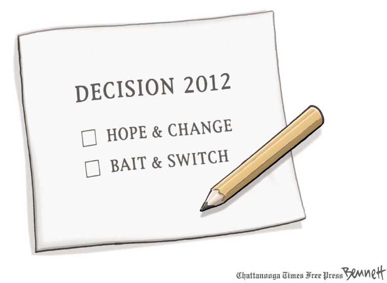 Political/Editorial Cartoon by Clay Bennett, Chattanooga Times Free Press on Obama Defeats Romney