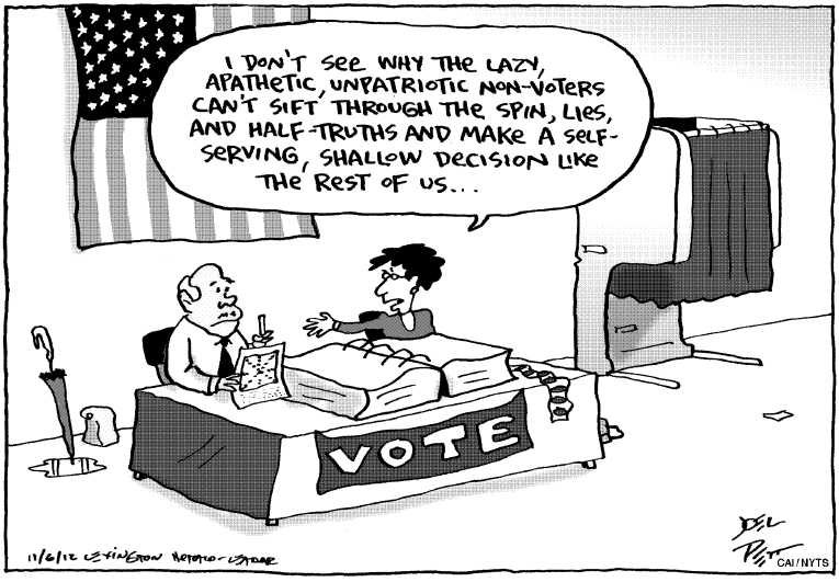 Political/Editorial Cartoon by Joel Pett, Lexington Herald-Leader, CWS/CartoonArts Intl. on Obama Defeats Romney