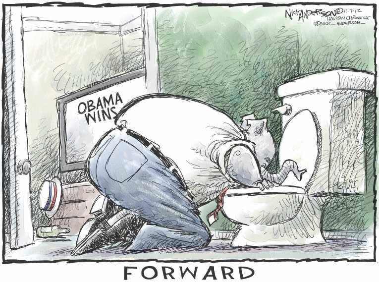 Political/Editorial Cartoon by Nick Anderson, Houston Chronicle on Republicans Looking for Answers
