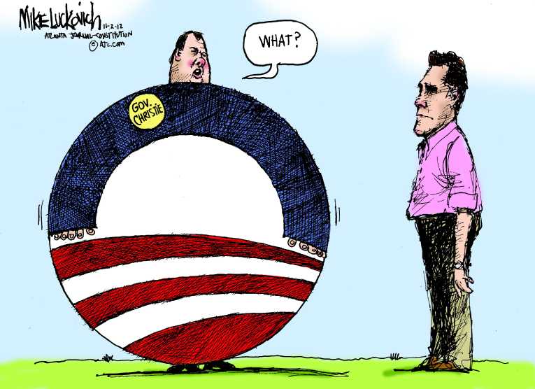 Political/Editorial Cartoon by Mike Luckovich, Atlanta Journal-Constitution on Sandy Misery Continues