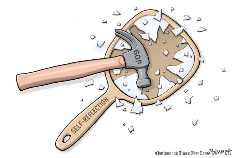 Political/Editorial Cartoon by Clay Bennett, Chattanooga Times Free Press on Republicans Shocked by Losses