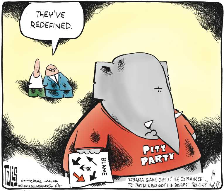 Political/Editorial Cartoon by Tom Toles, Washington Post on Republican Party Reloads