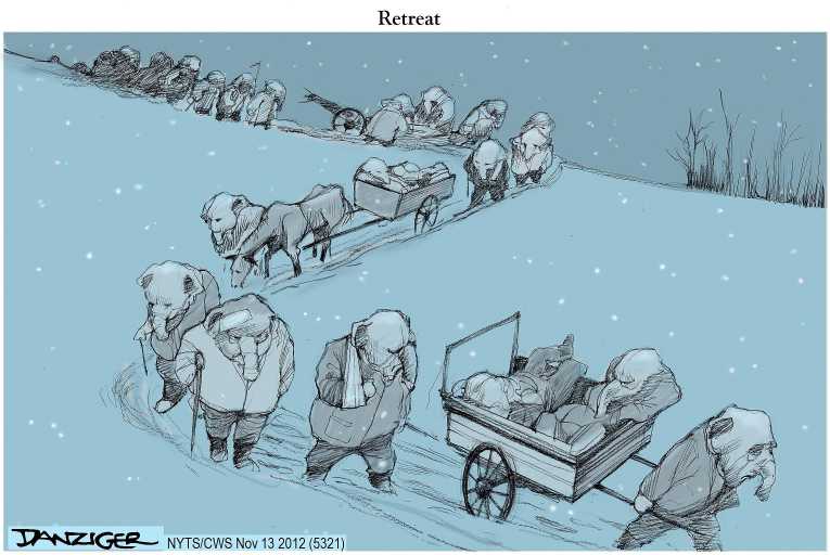 Political/Editorial Cartoon by Jeff Danziger, CWS/CartoonArts Intl. on Republicans Consider Compromise