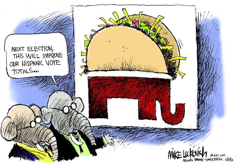 Political/Editorial Cartoon by Mike Luckovich, Atlanta Journal-Constitution on Republicans Consider Compromise