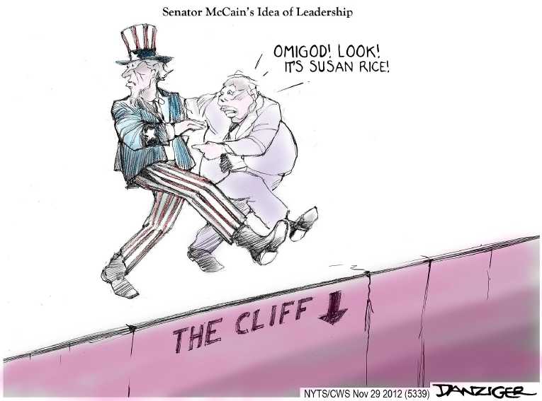 Political/Editorial Cartoon by Jeff Danziger, CWS/CartoonArts Intl. on Fiscal Cliff Looms