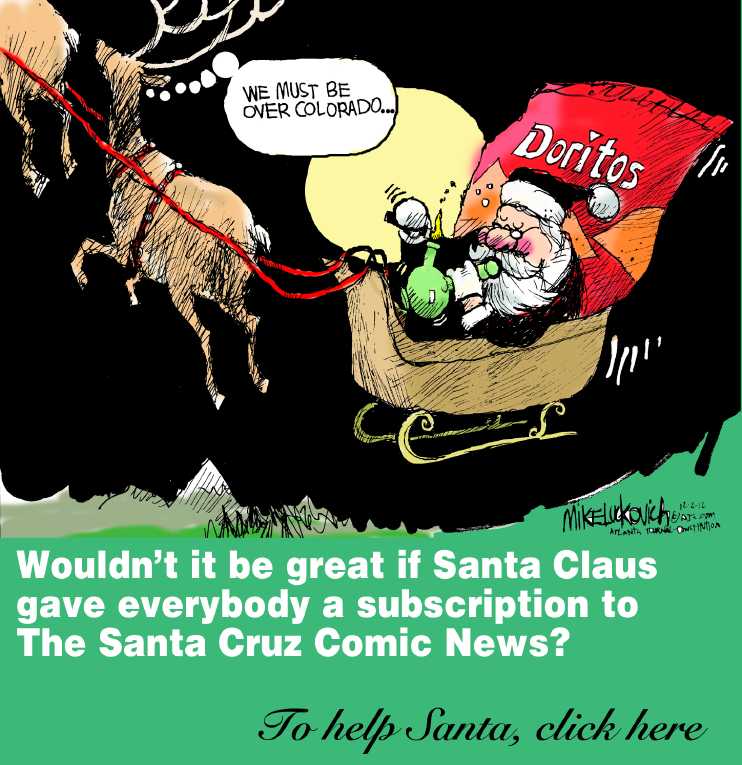 Political/Editorial Cartoon by The Santa Cruz Comic News on Fiscal Cliff Looms