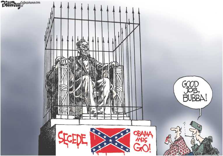 Political/Editorial Cartoon by Bill Day, Cagle Cartoons on Right Wing Doubles Down