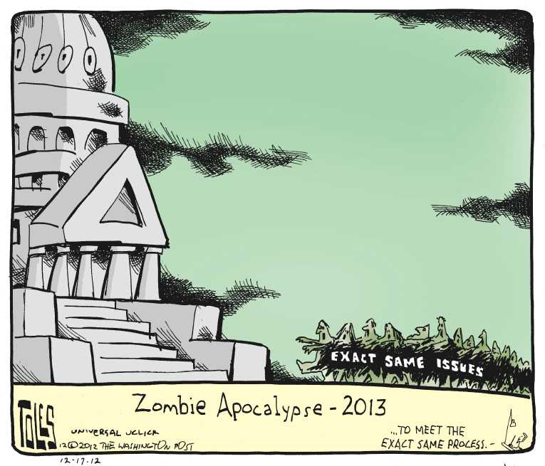 Political/Editorial Cartoon by Tom Toles, Washington Post on GOP Reloads
