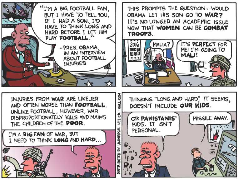 Political/Editorial Cartoon by Ted Rall on Obama Re-energized