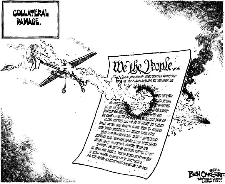 Political/Editorial Cartoon by Ben Sargent, Austin American-Statesman on US Escalates War