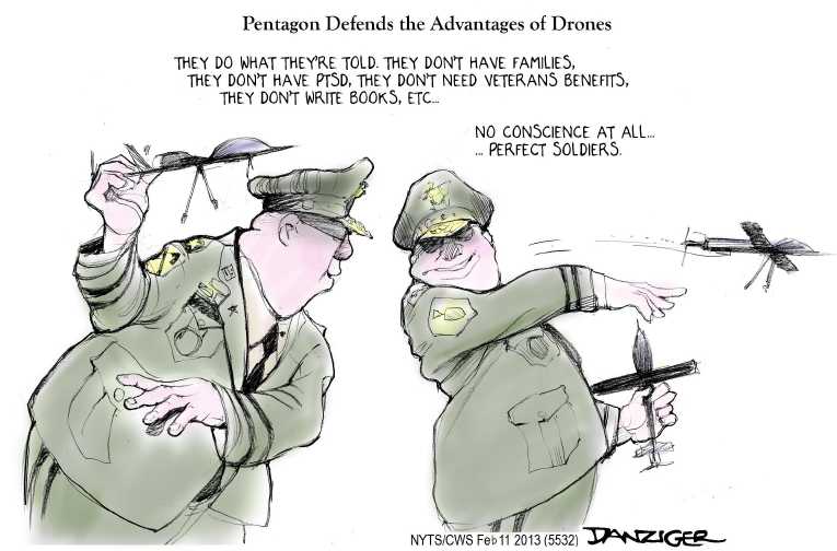Political/Editorial Cartoon by Jeff Danziger, CWS/CartoonArts Intl. on US Escalates War