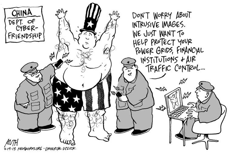 Political/Editorial Cartoon by Tony Auth, Philadelphia Inquirer on Americans’ Screen Time Rising
