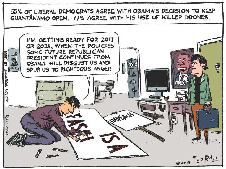 Political/Editorial Cartoon by Ted Rall on Negotiations Continue