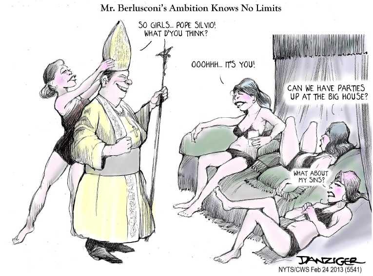 Political/Editorial Cartoon by Jeff Danziger, CWS/CartoonArts Intl. on Pope Replacement Continues