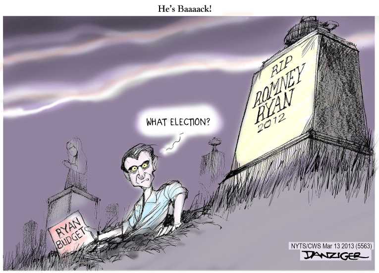Political/Editorial Cartoon by Jeff Danziger, CWS/CartoonArts Intl. on Ryan Proposes Budget