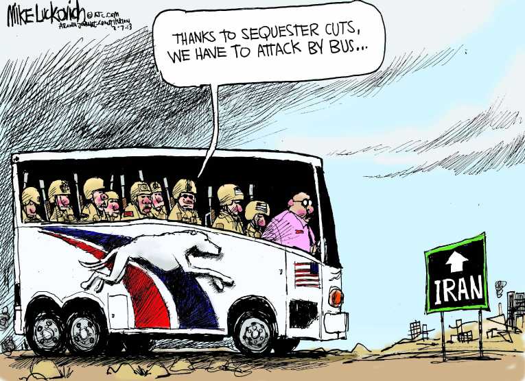 Political/Editorial Cartoon by Mike Luckovich, Atlanta Journal-Constitution on War on Terror Escalates