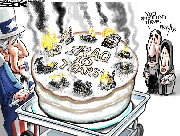 Political/Editorial Cartoon by Steve Sack, Minneapolis Star Tribune on US Celebrates Big Anniversary