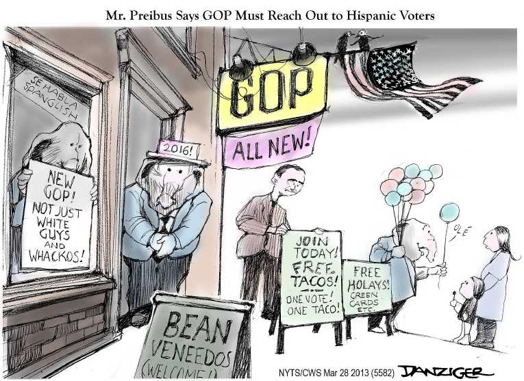 Political/Editorial Cartoon by Jeff Danziger, CWS/CartoonArts Intl. on IRepublican Party in Crisis