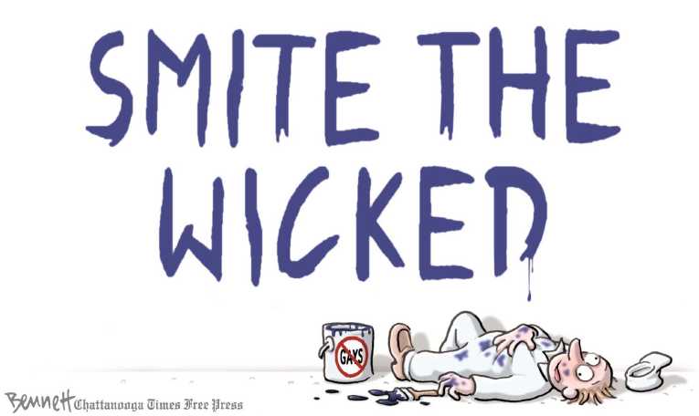 Political/Editorial Cartoon by Clay Bennett, Chattanooga Times Free Press on Opposition to Equality Weakens