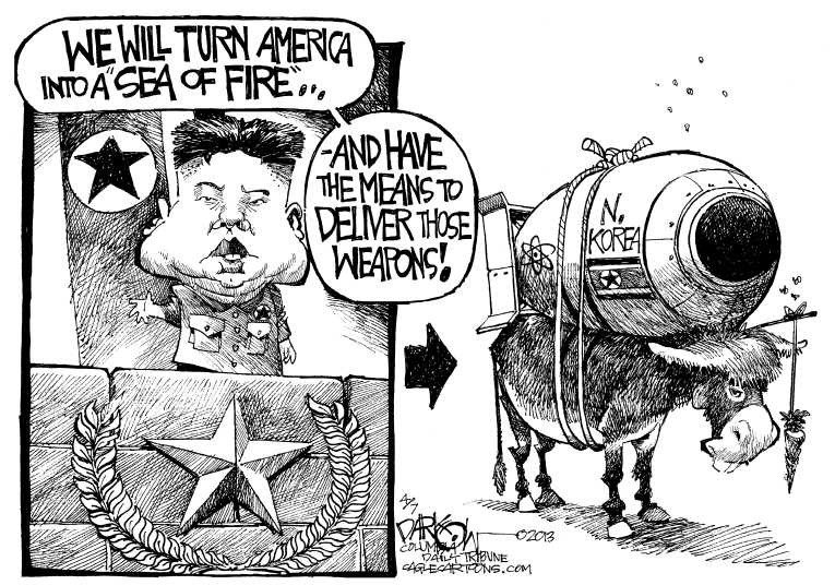 Political/Editorial Cartoon by John Darkow, Columbia Daily Tribune, Missouri on Kim’s Motives Remain Unclear