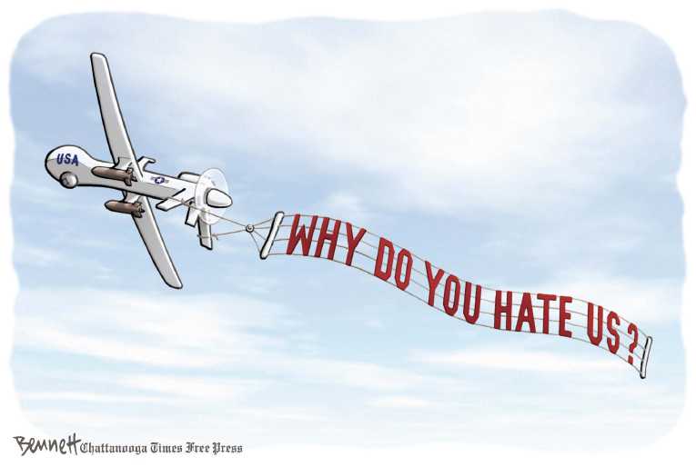 Political/Editorial Cartoon by Clay Bennett, Chattanooga Times Free Press on Obama Renews Guantanamo Pledge