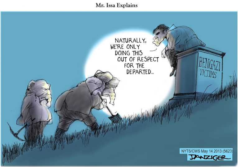 Political/Editorial Cartoon by Jeff Danziger, CWS/CartoonArts Intl. on More Benghazi Questions Raised