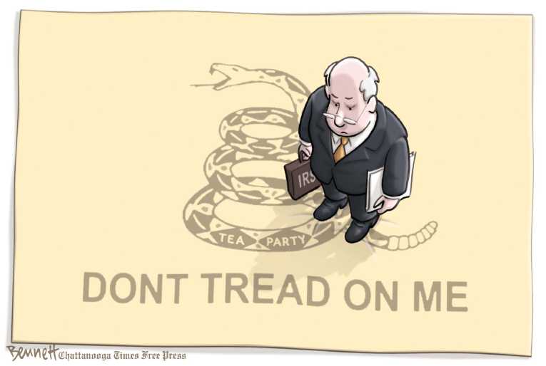 Political/Editorial Cartoon by Clay Bennett, Chattanooga Times Free Press on IRS Targeted Conservative Groups