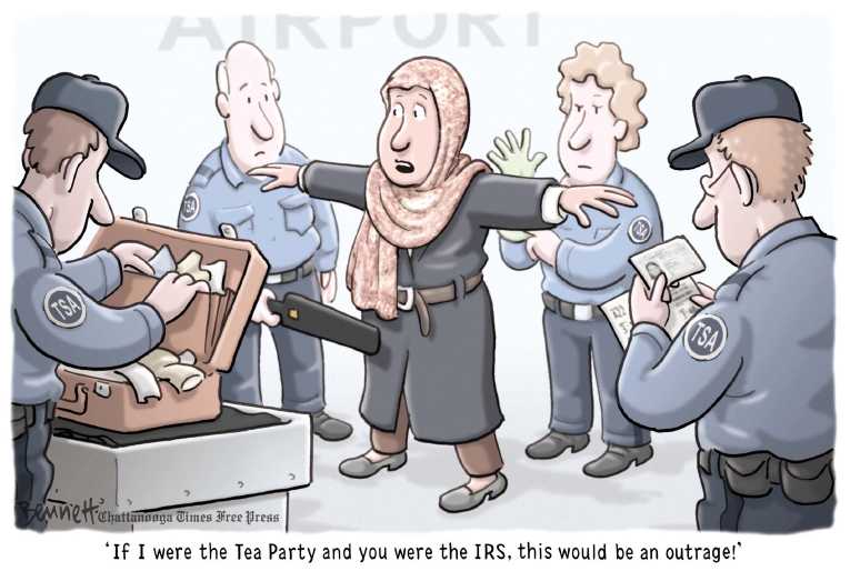 Political/Editorial Cartoon by Clay Bennett, Chattanooga Times Free Press on IRS Targeted Conservative Groups