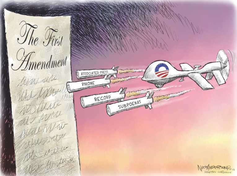 Political/Editorial Cartoon by Nick Anderson, Houston Chronicle on President Rocked by Scandals