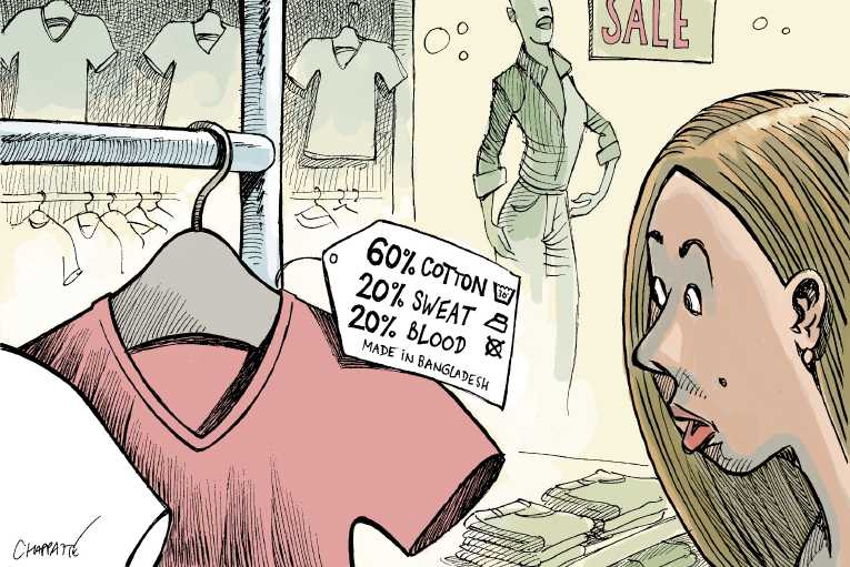 Political/Editorial Cartoon by Patrick Chappatte, International Herald Tribune on Consumer Confidence Still Shaky