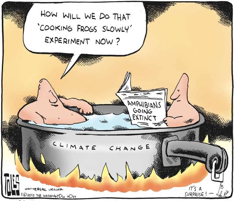 Political/Editorial Cartoon by Tom Toles, Washington Post on Earth Experiences Changes