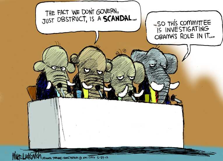 Political/Editorial Cartoon by Mike Luckovich, Atlanta Journal-Constitution on Negotiations Continue