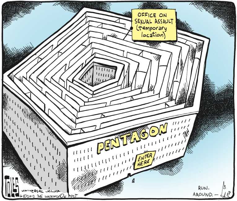 Political/Editorial Cartoon by Tom Toles, Washington Post on More Military News