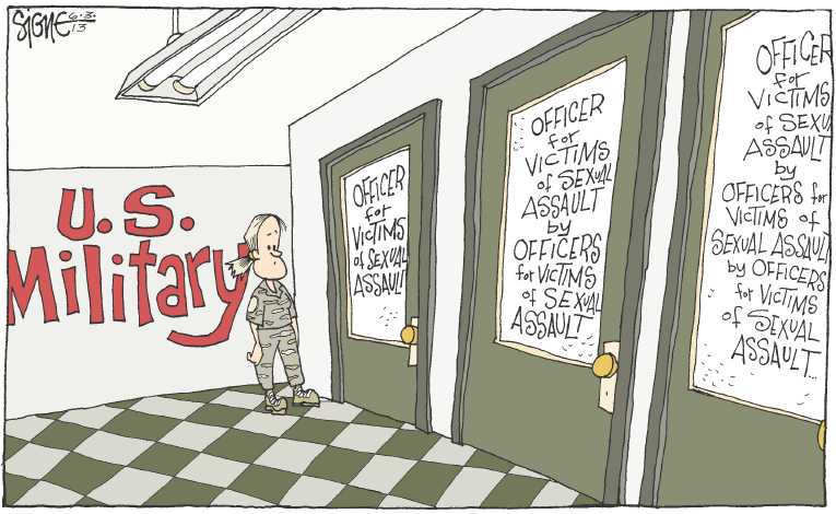 Political/Editorial Cartoon by Signe Wilkinson, Philadelphia Daily News on More Military News