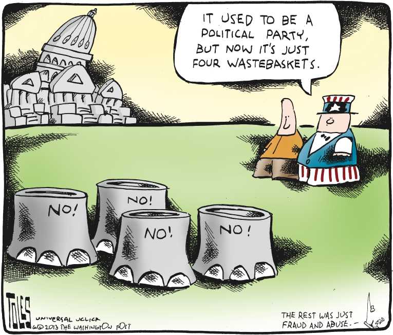Political/Editorial Cartoon by Tom Toles, Washington Post on GOP Making Progress on Immigration