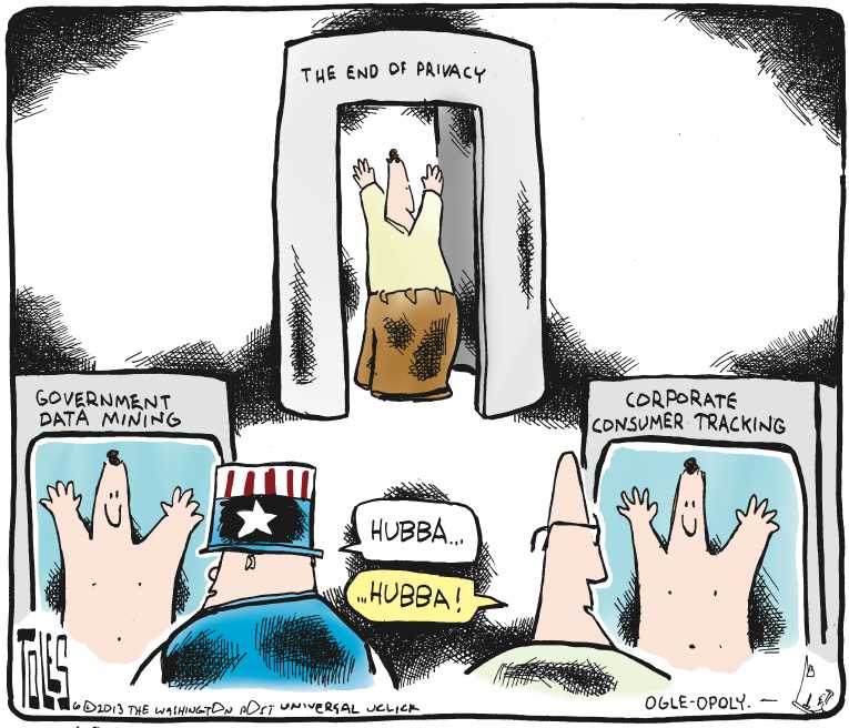 Political/Editorial Cartoon by Tom Toles, Washington Post on Obama Defends Terrorism Measures