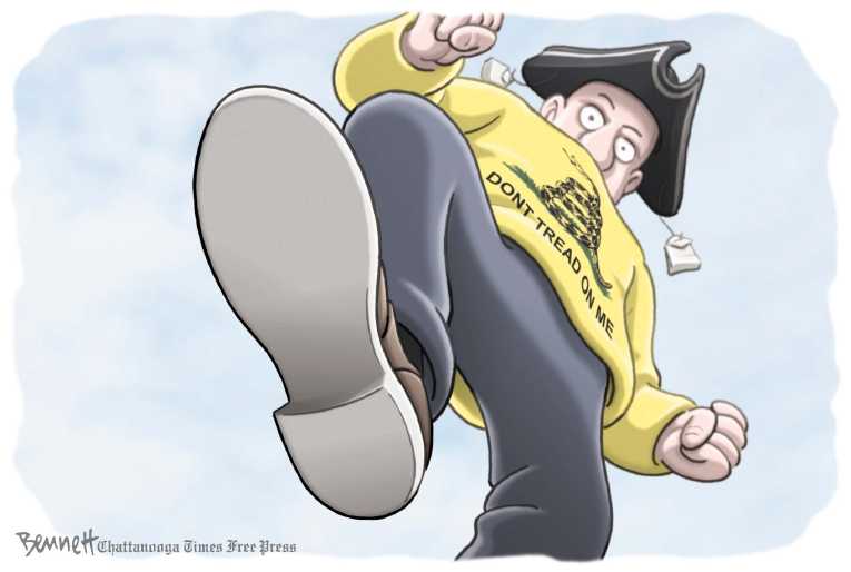 Political/Editorial Cartoon by Clay Bennett, Chattanooga Times Free Press on GOP Fighting for Traditional Values