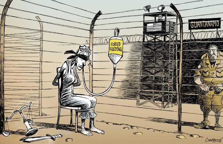 Political/Editorial Cartoon by Patrick Chappatte, International Herald Tribune on Perpetual War Escalates