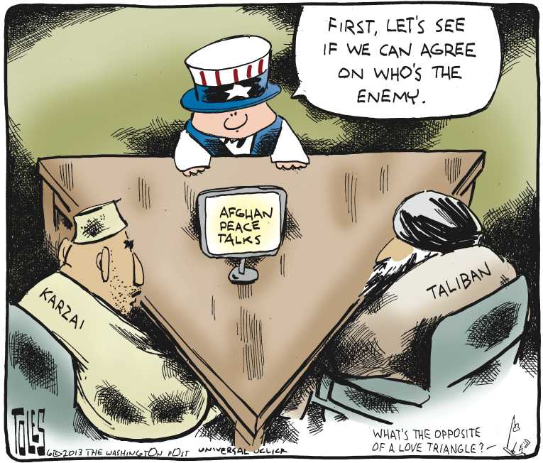Political/Editorial Cartoon by Tom Toles, Washington Post on Perpetual War Escalates