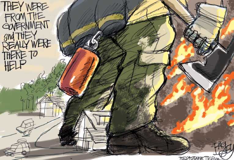 Political/Editorial Cartoon by Pat Bagley, Salt Lake Tribune on Record Heat Scorches Southwest