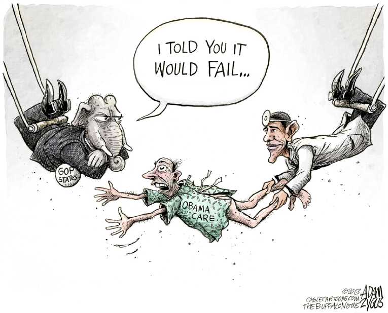 Political/Editorial Cartoon by Adam Zyglis, The Buffalo News on Republicans Fighting for Life