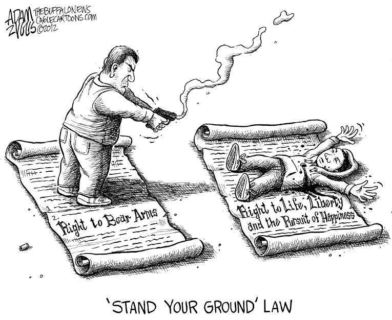 Political/Editorial Cartoon by Adam Zyglis, The Buffalo News on Martin’s Killer Acquitted
