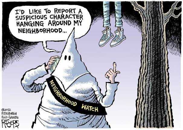 Political/Editorial Cartoon by Rob Rogers, The Pittsburgh Post-Gazette on Martin’s Killer Acquitted